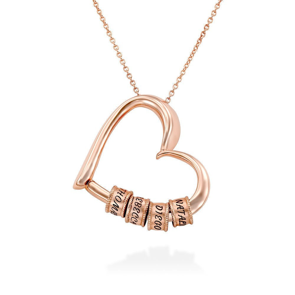 Engraved Heart Pendant Necklace