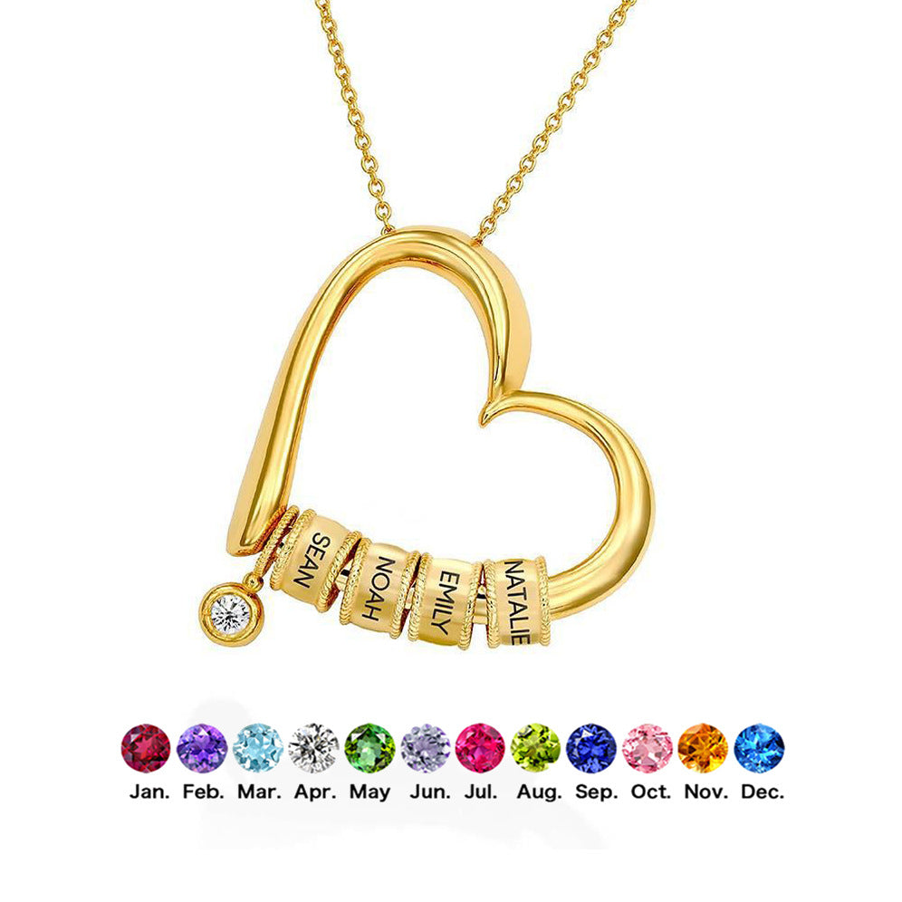 Engraved Heart Pendant Necklace