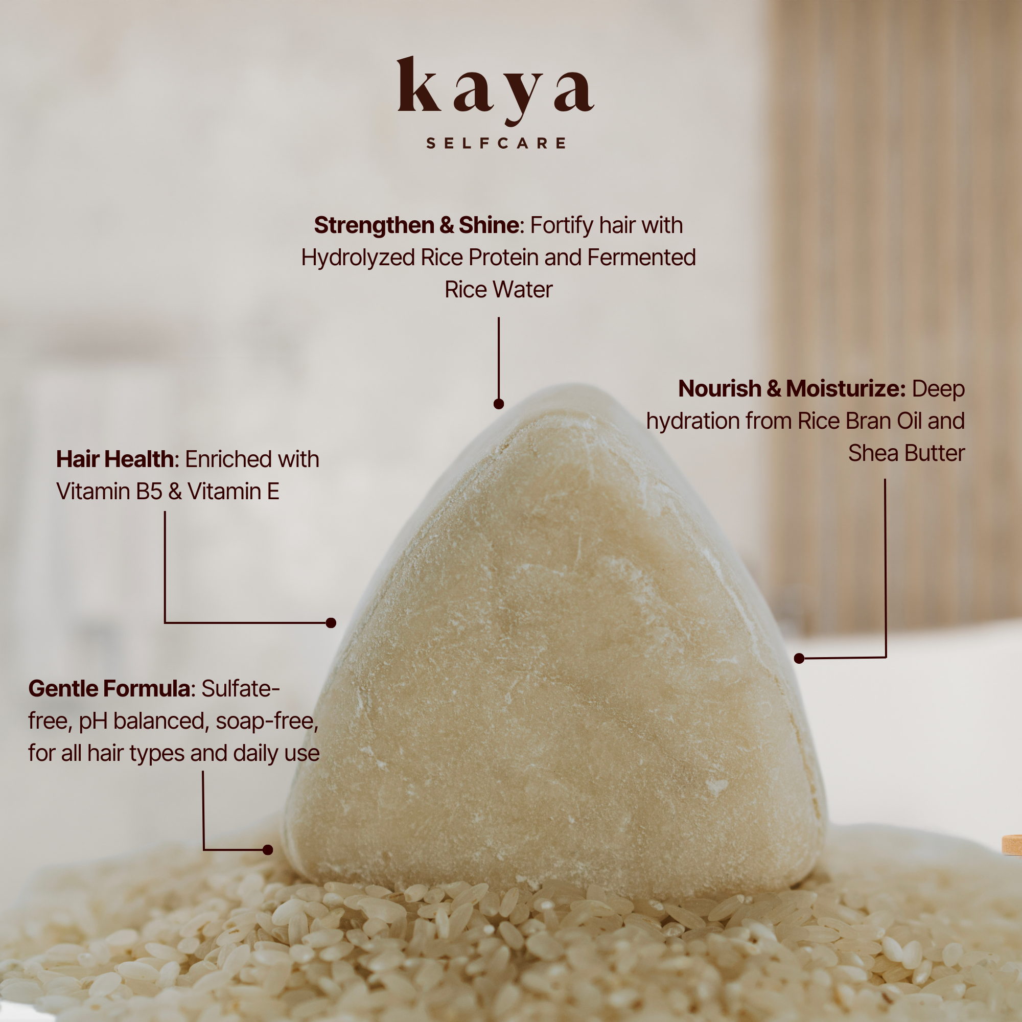Rice Protein Shampoo Bar