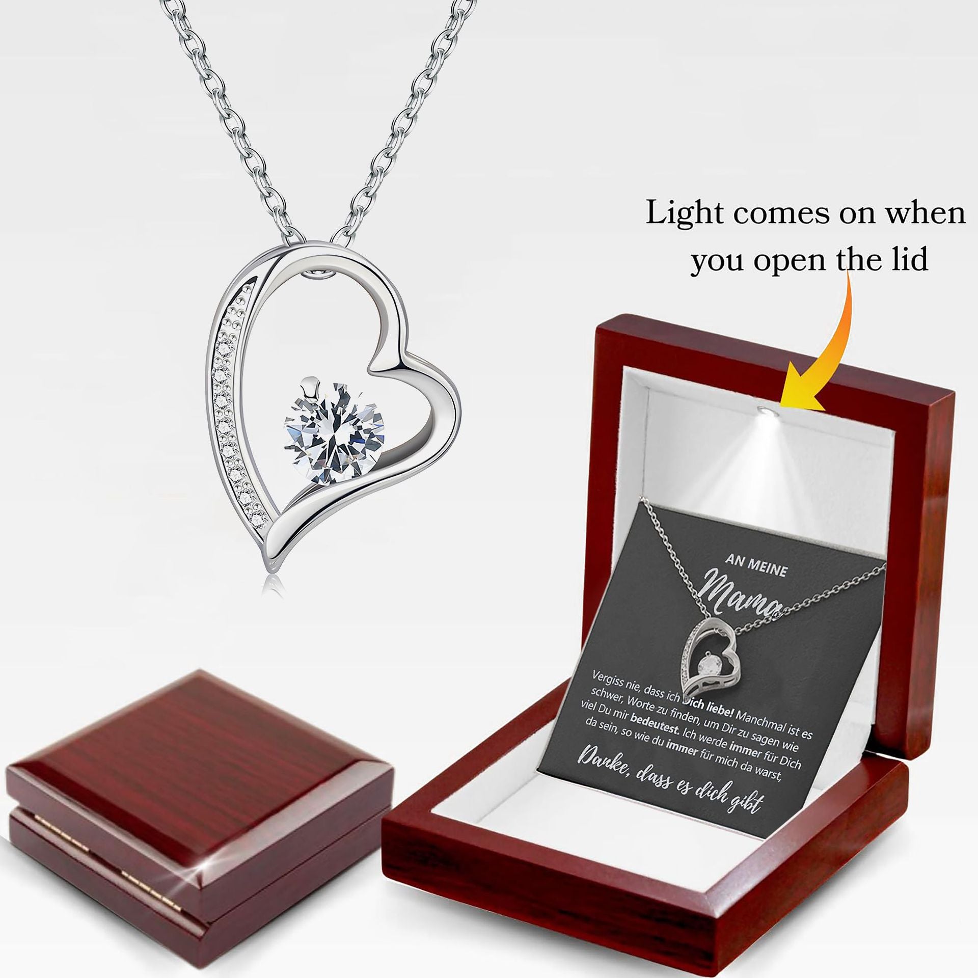 Heart Shape Zirconia Necklace